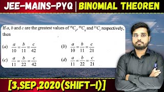 If a b and c are the greatest values of ¹ºC 20C and 21C respectively then [upl. by Ada]