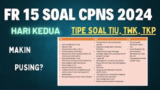 FR BOCORAN SOAL HARI KEDUA SKD CPNS 2024 17 OKTOBER  PART 18 [upl. by Chas]