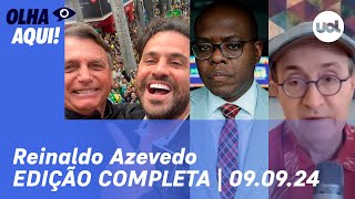 Reinaldo Azevedo ao vivo Bolsonaro x Pablo Marçal caso Silvio Almeida e mais notícias  Olha Aqui [upl. by Artemus]