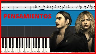 Airbag  Pensamientos  Piano Tutorial  Midi [upl. by Irak]