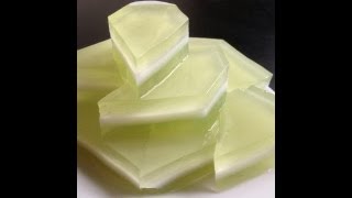 วุ้นกะทิใบเตย Pandan Leaf amp Coconut Jelly [upl. by Bordiuk]