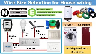 Wire size selection for house wiring [upl. by Livi]