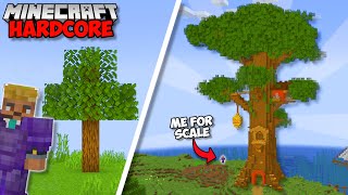 I Built THE ULTIMATE TREE HOUSE in Minecraft Hardcore 96 [upl. by Rick]