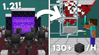 Minecraft 121 Wither Skeleton Farm  130 Per Hour [upl. by Dewayne]