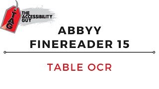 Abbyy FineReader 15  Tables [upl. by Dnalhsa]