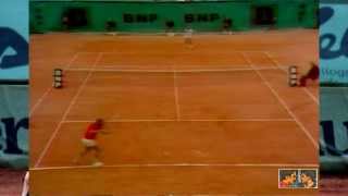 Bjorn Borg wins the 1975 French Open vs Guillermo Vilas [upl. by Eanaj]