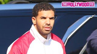 Drake Is Briefly Spotted Heading Into Lunch With Friends At Cecconis In West Hollywood CA [upl. by Napra]