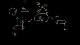 Halogenation  Alkenes and Alkynes  Organic chemistry  Khan Academy [upl. by Korrie]