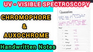 Chromophore amp Auxochrome  UV Visible Spectroscopy  Chromophore amp Auxochrome in UV Spectroscopy [upl. by Nelleyram]