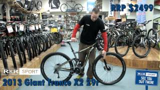 2013 Giant Trance X 29er 2 Mountain Bike Review [upl. by Trueblood526]