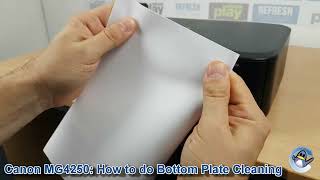 Canon Pixma MG4250 How to CleanReduce Ink Smears with Bottom Plate Cleaning [upl. by Richma]