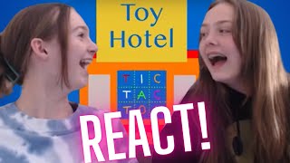 Addy and Lilly REACT to TOY HOTEL [upl. by Ojytteb]