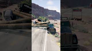 Realistic Highway Car Crashes 176 beamngcarcrash beamngdrive beamngcrashsimulator automobile [upl. by Nereen268]