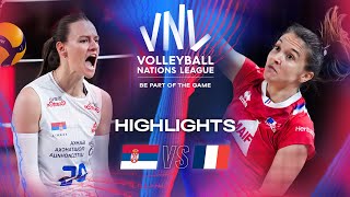 🇷🇸 SRB vs 🇫🇷 FRA  Highlights  Week 3  Womens VNL 2024 [upl. by Tuck571]