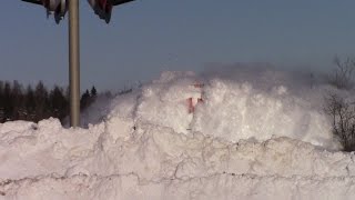 EPIC CATCH Dashing Thru the Snow  CN Train 406 West at Salisbury NB Feb 3 2015 [upl. by Eserehc]