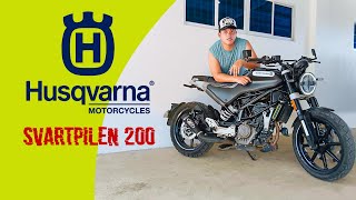 Husqvarna Svartpilen 200 REVIEW MOTERS VLOG [upl. by Leroi]