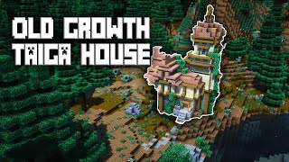 Building a HOUSE in the OLD GROWTH TAIGA biome [upl. by Regdor]