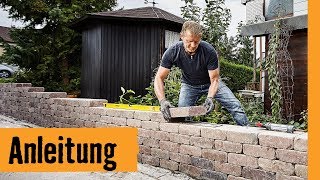 Gartenmauer bauen mit Mauersteinen  HORNBACH Meisterschmiede [upl. by Nhojleahcim133]