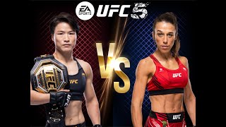 UFC ZHANG WEILI VS JOANNA JEDRZEJCZYK WOMENS STRAWWEIGHT TITLE FIGHT ON LEGENDARY DIFFICULTY [upl. by Tosch]