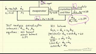 Material Balances on a Crystallizer [upl. by Beverie]