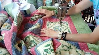 Treadle quilting with ruler  3 speed [upl. by Acirdna782]