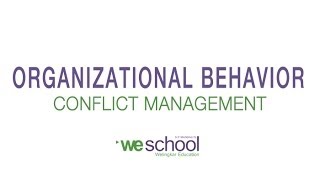 Learn about Conflict Management at Workkplace from WeSchool [upl. by Flinn]