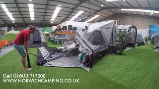 Vango Airhub Hexaway Drive Away Awning 2018 Inflating Video [upl. by Adivad816]