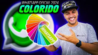 WHATSAPP OFICIAL 2024 COLORIDO COM OPÇÃO PARA PERSONALIZAÇÃO É PREPARADO PARA CHEGAR [upl. by Kong]