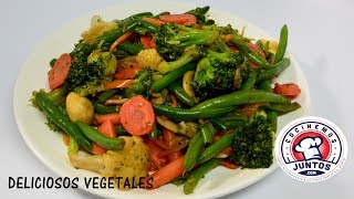 Deliciosos vegetales al vapor y fritos  Estilo Chinos [upl. by Noyek]