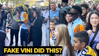 Fake Vinicius Jr trolling Madrid fans in the streets  Real Madrid News [upl. by Pelag]