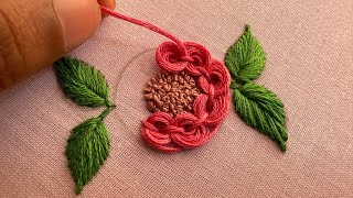 Super gorgeous embroidery flower design embroidery tutorial embroidery designs  kadai [upl. by Hanad]