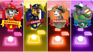 Paw Patrol World  Marshall 🆚 Chase 🆚 Tracker 🆚 Rocky  Who Is Winner 🏆🎉🏆 [upl. by Ecnahoy611]