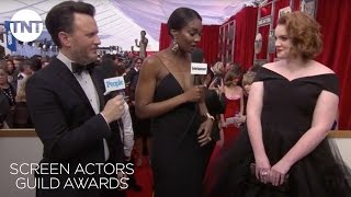 Shannon Purser Red Carper Interview  23rd Annual SAG Awards  TNT [upl. by Madi822]