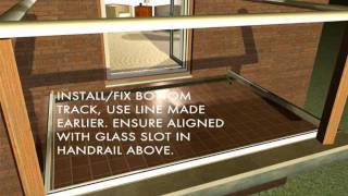 How to install Balcony Systems Glass Balustrades  wwwBalconettecouk [upl. by Mercado]