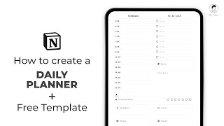 How to create a Daily Planner in Notion  Free Template Tutorial [upl. by Otilopih868]