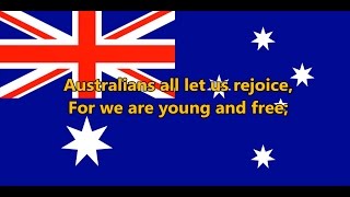 National anthem of Australia  Advance Australia Fair lyrics [upl. by Ebert6]