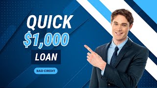 Quick 1000 Dollar Loans For Bad Credit Direct Lenders  Instant 1000 Loans No Credit Check [upl. by Mattah957]