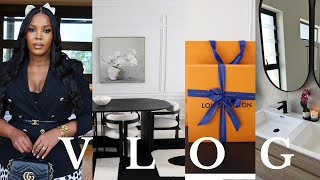 VLOG  MY LAST VLOG  MY DINING ROOM IS COMPLETE  CLEAN WITH ME  UNBOXING MY LV BAG [upl. by Skyler]