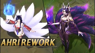 AHRI REWORK NEW GAMEPLAY PREVIEW All Abilities Skins  League of Legends ASU [upl. by Eicats782]