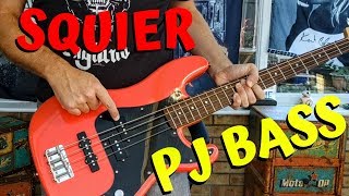 Squier Affinity Precision Bass PJ Review Demo [upl. by Nevar341]