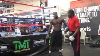 Floyd Mayweather vs Andrew Tabiti Argument over who is faster [upl. by Aenneea868]