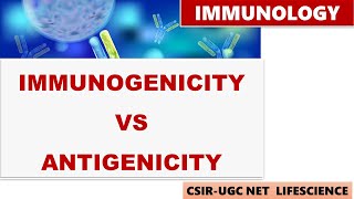 IMMUNOGENICITY and ANTIGENICITY  IMMUNOGEN AND ANTIGEN  CSIR NETGATE [upl. by Hathaway834]