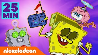 Bob l’éponge  25 MINUTES des MEILLEURES inventions de Bob l’éponge   Nickelodeon France [upl. by Ahsoyem]