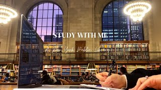 Study with me at New York Public Library  뉴욕 공립도서관에서 함께 공부해요  간호대생 스터디윗미  real time [upl. by Ynohtnaed]