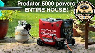 Predator 5000 generator running the ENTIRE HOUSE  full cost and setup [upl. by Enamart]