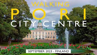 Pori City Centre Walk September 2023 Finland 4K slowtv [upl. by Guillemette709]