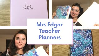 Comparing Mrs Edgar Spiral and Lay Flat Teacher Planners 2021 [upl. by Ramedlav]