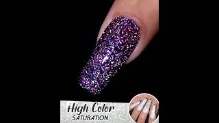 Reflective glitter gel Nail polish nailart nails shorts [upl. by Nnayar]