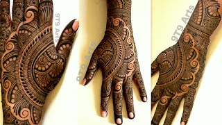 New Simple Stylish Full Hand Dulhan Mehndi Design  Back Hand Bridal Mehndi Designs  Peacock Mehndi [upl. by Geno715]