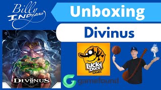 Divinus Board Game Unboxing Gamefound Chest of Plenty version from Lucky Duck Games [upl. by Mirth]